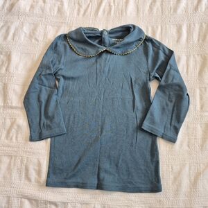 Misha & Puff girls size 10 years 3/4 sleeve dark teal shirt VGUC